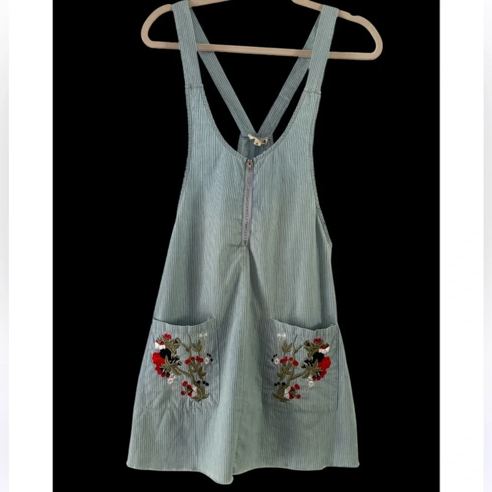 POL Coverall Embroidered Dress NWT